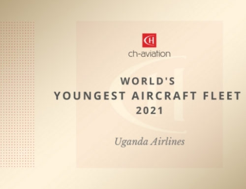Uganda Airlines wins the “ch-aviation World’s Youngest Aircraft Fleet Award 2021.”